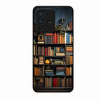 Colorful Bookshelf Art Glass Case Cover for Vivo V23 5G