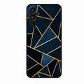 Midnight Gold Geometric Premium Glass Phone Case for Samsung Galaxy A16 5G