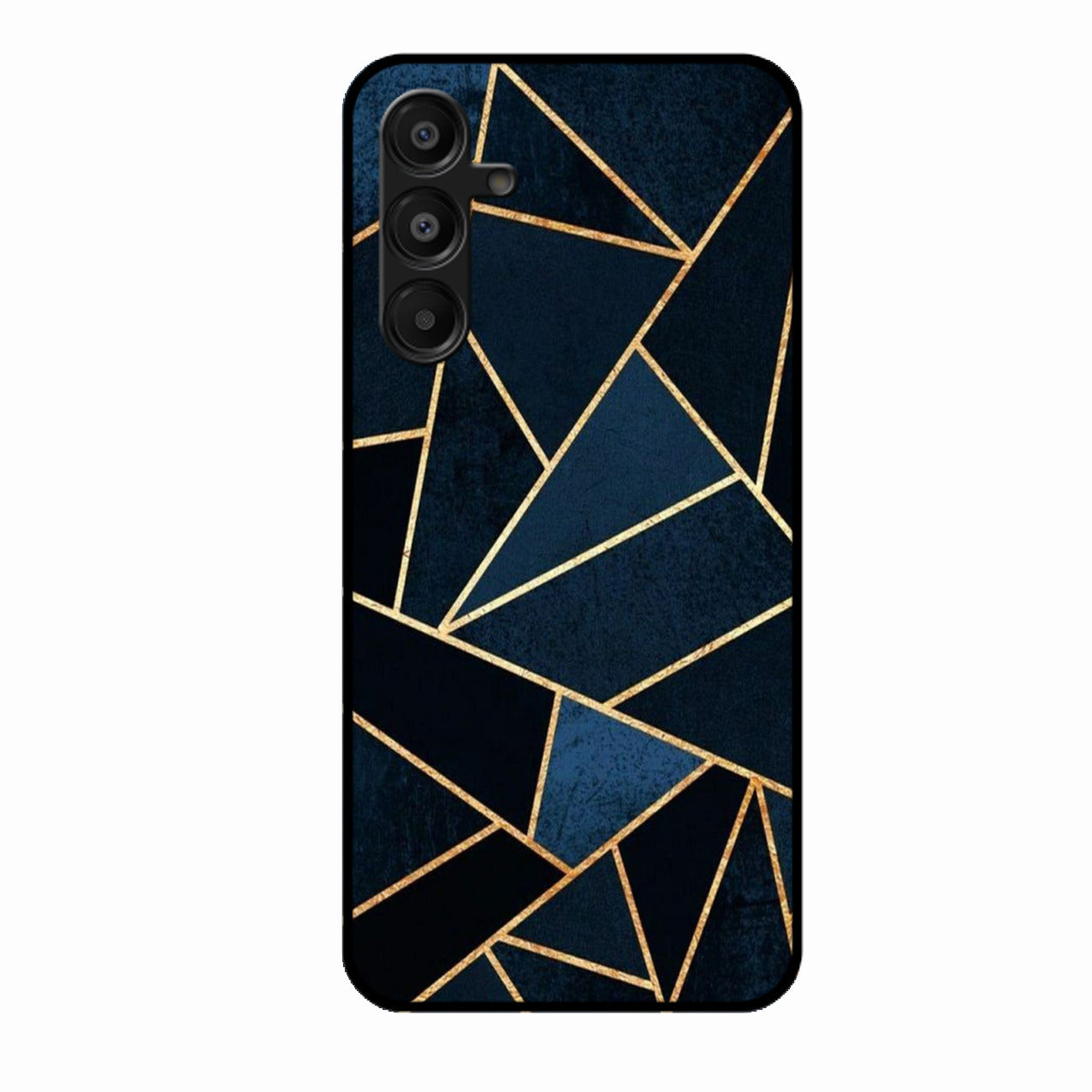 Midnight Gold Geometric Premium Glass Phone Case for Samsung Galaxy A16 5G