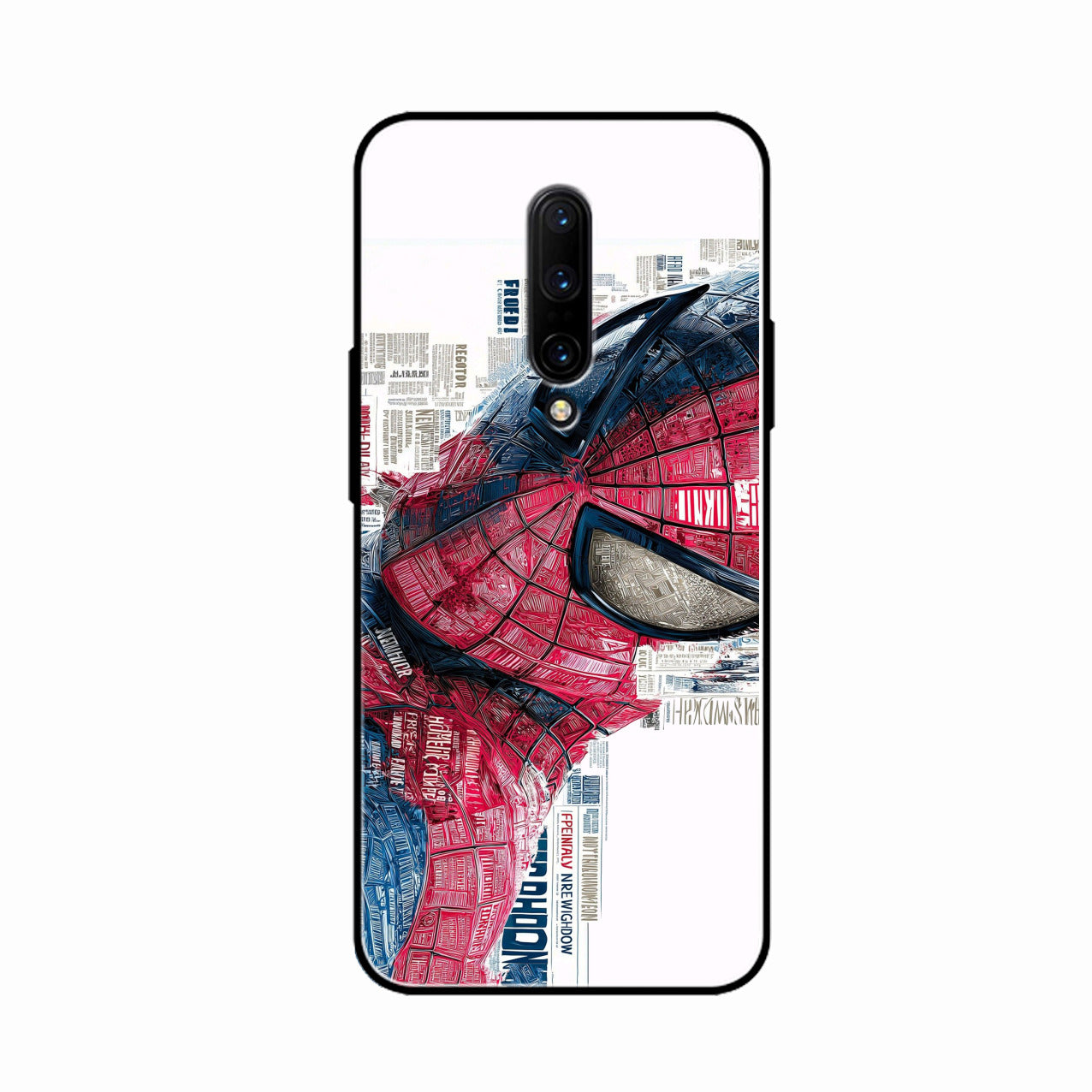 Red Blue Web Hero Glass Phone Cover for Oneplus 7 Pro