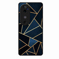 Midnight Gold Geometric Premium Glass Phone Case for Vivo V40 Pro 5G