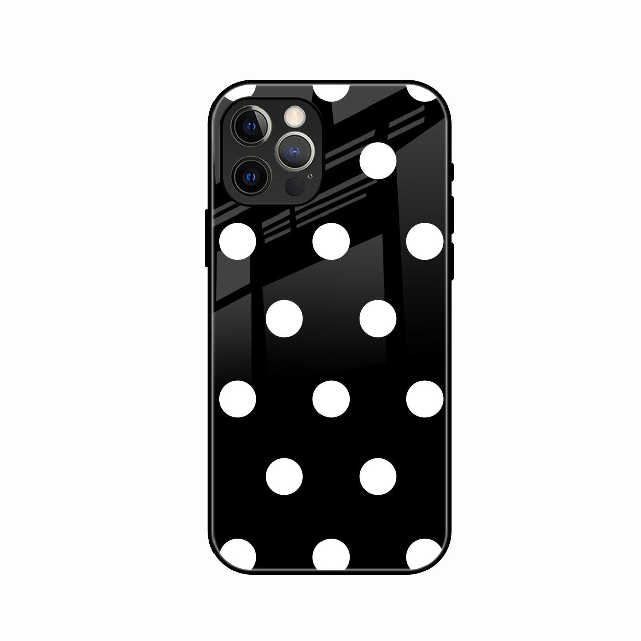 Classic Polka Dot Glass Phone Case for iPhone 13 Pro