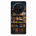 Colorful Bookshelf Art Glass Case Cover for Realme 12 Pro Plus 5G