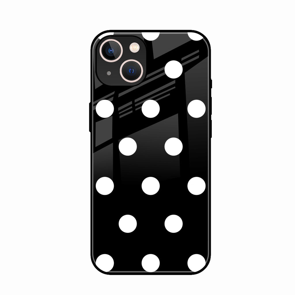Classic Polka Dot Glass Phone Case for iPhone 15 Plus