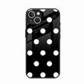 Classic Polka Dot Glass Phone Case for iPhone 15 Plus
