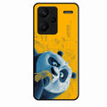 Cute Panda Sketch Premium Glass Phone Case for Redmi Note 13 Pro Plus 5G