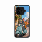 Cartoon Scooter Adventure Premium Glass Phone Case for iQOO Neo 10R 5G