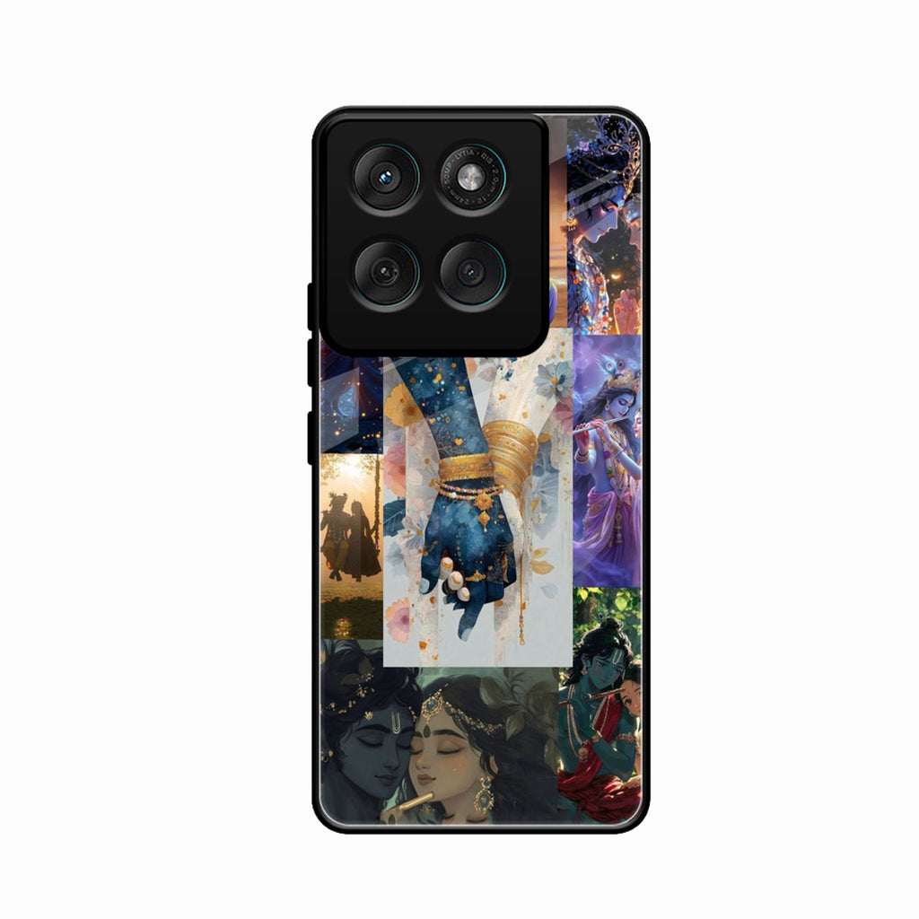 Eternal Radha Krishna Love Glass Phone Case for Motorola G57 Power 5G