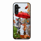 Rainy Day Cartoon Glass Phone Case for Samsung Galaxy M36 5G