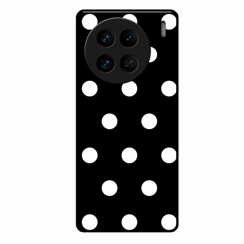 Classic Polka Dot Glass Phone Case for Vivo X90 Pro 5G