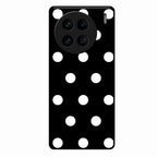 Classic Polka Dot Glass Phone Case for Vivo X90 Pro 5G