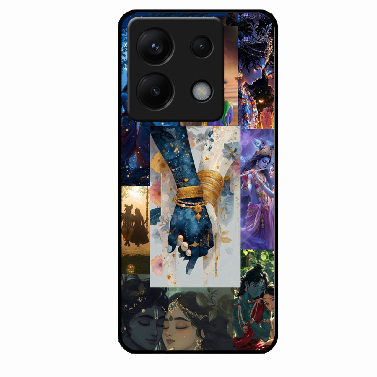 Eternal Radha Krishna Love Glass Phone Case for Motorola Edge 70 5G