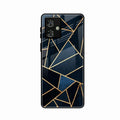 Midnight Gold Geometric Premium Glass Phone Case for Motorola G54 5G