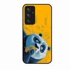 Cute Panda Sketch Premium Glass Phone Case for Samsung Galaxy A55 5G