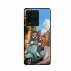 Cartoon Scooter Adventure Premium Glass Phone Case for iQOO 9T 5G