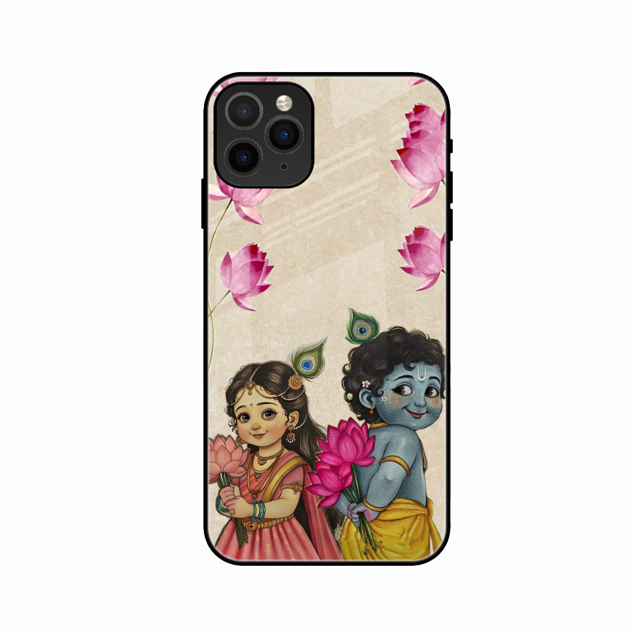 Krishna Eternal Lotus Glass Case for iPhone 11 Pro Max