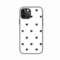 Heart Pattern White Glass Case Cover for iPhone 12 Pro - ShopOnCliQ