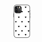 Heart Pattern White Glass Case Cover for iPhone 12 Pro - ShopOnCliQ