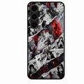 Itachi Uchiha Manga Collage Glass Phone Case for Samsung Galaxy S24 Fe 5G