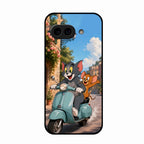 Cartoon Scooter Adventure Premium Glass Phone Case for Google Pixel 9A 5G