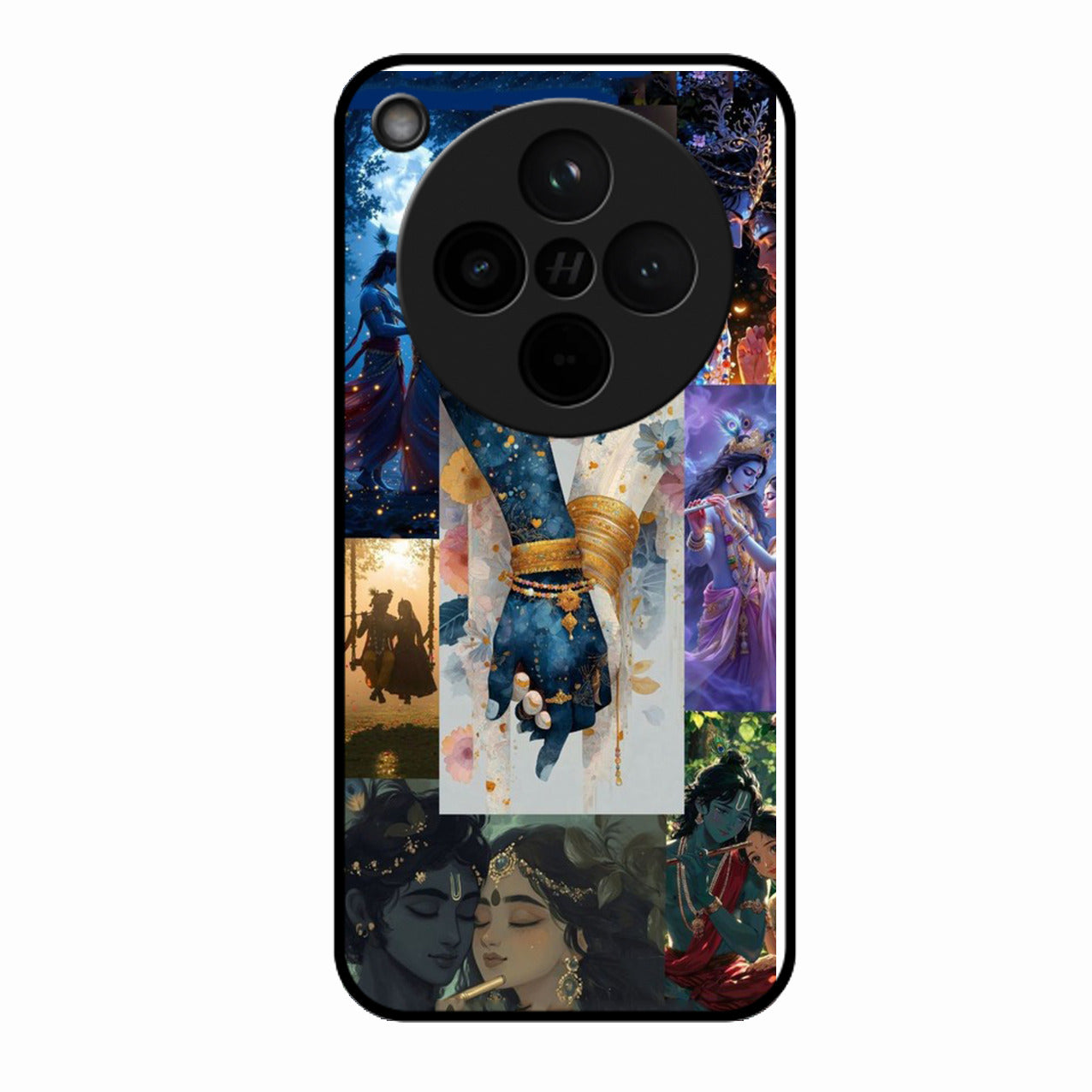 Eternal Radha Krishna Love Glass Phone Case for Oppo Find X8 5G