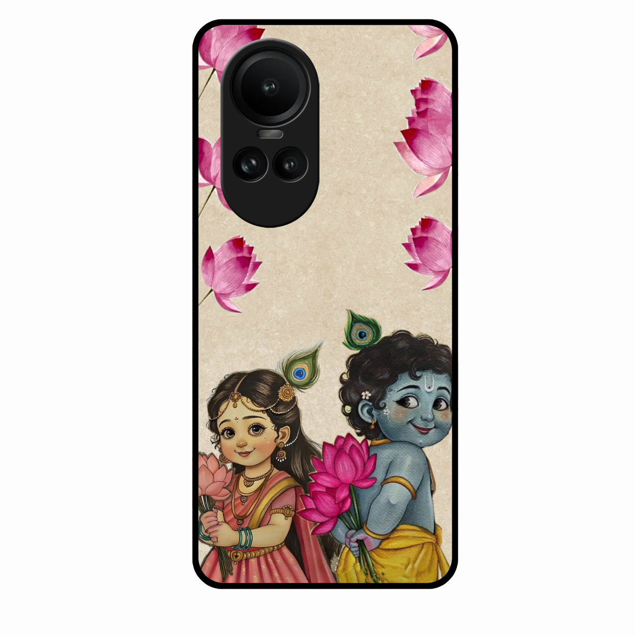 Krishna Eternal Lotus Glass Case for Oppo Reno 10 5G