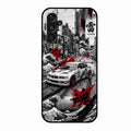 Japanese Wave Drift Racing Premium Glass Phone Case for Samsung Galaxy M34 5G