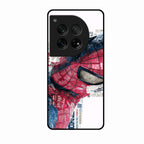 Red Blue Web Hero Glass Phone Cover for Oneplus 12 5G