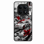 Japanese Wave Drift Racing Premium Glass Phone Case for Redmi Note 15 5G