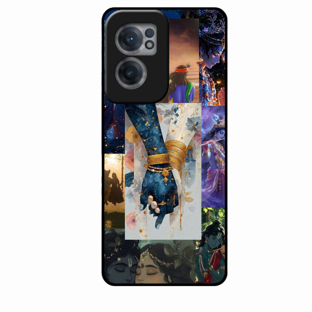 Eternal Radha Krishna Love Glass Phone Case for Oneplus Nord Ce 2 5G
