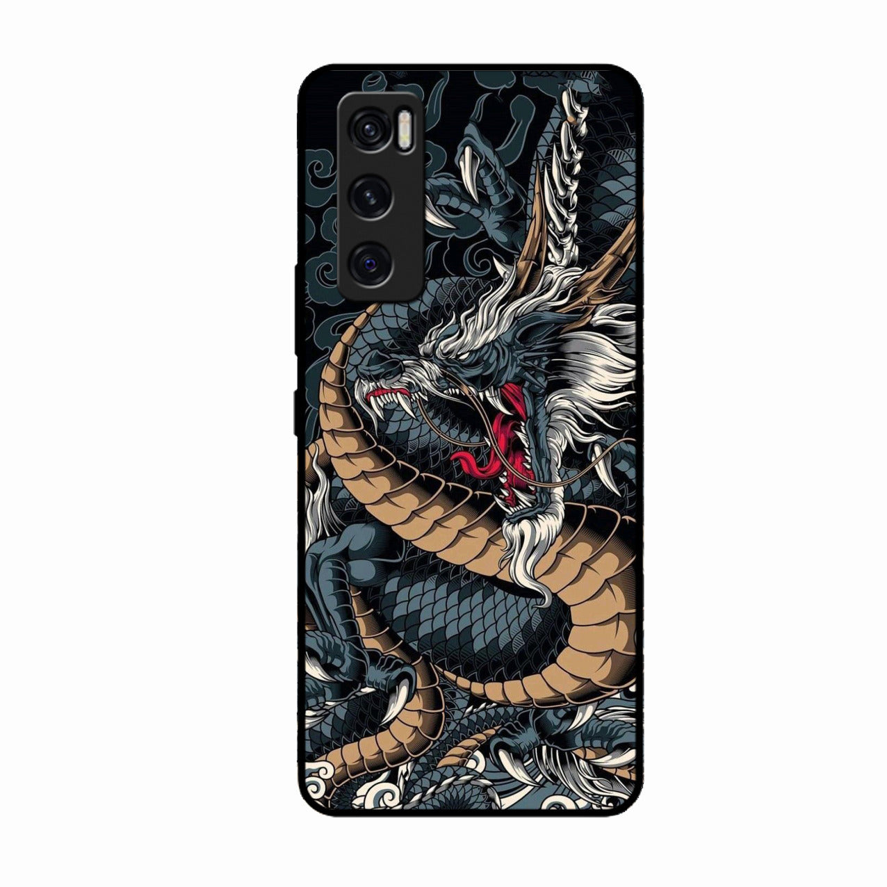 Midnight Dragon Glass Phone Case for Vivo V20 Se