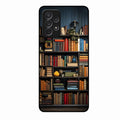 Colorful Bookshelf Art Glass Case Cover for Samsung Galaxy A53 5G