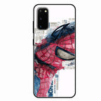 Red Blue Web Hero Glass Phone Cover for Samsung Galaxy S20