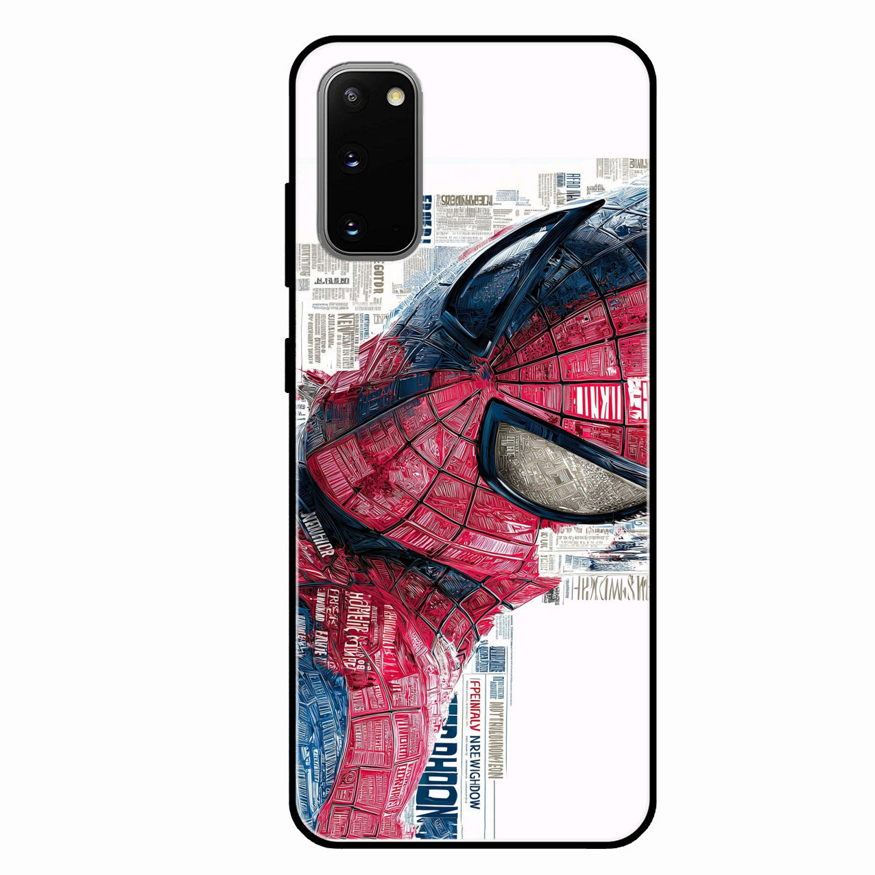Red Blue Web Hero Glass Phone Cover for Samsung Galaxy S20