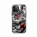 Japanese Wave Drift Racing Premium Glass Phone Case for iPhone 13 Pro