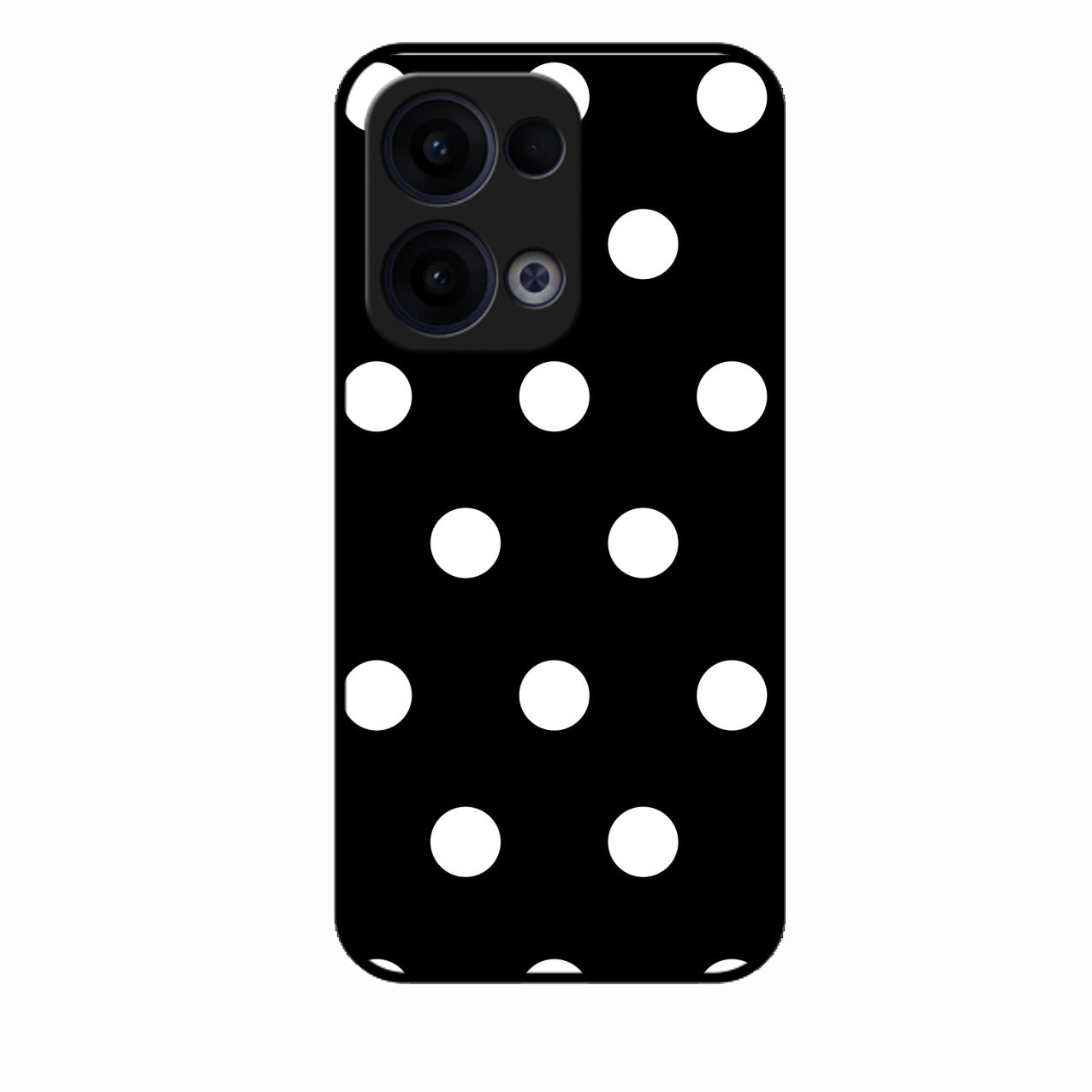 Classic Polka Dot Glass Phone Case for Oppo Reno 13 5G