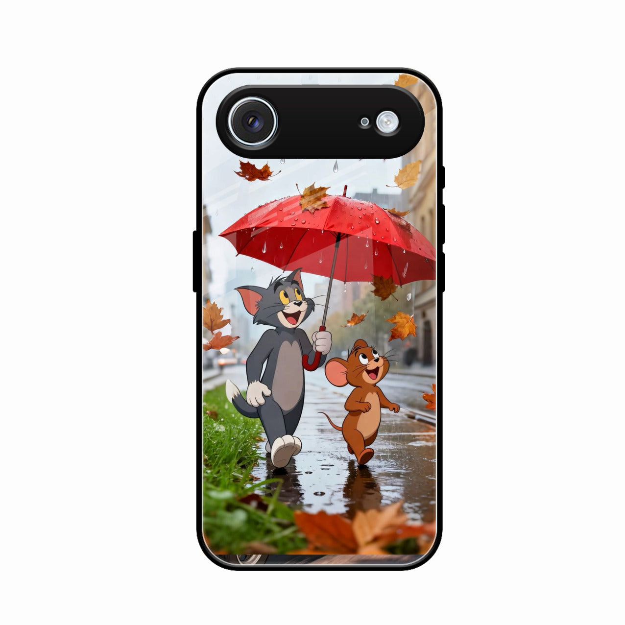 Rainy Day Cartoon Glass Phone Case for iPhone Air