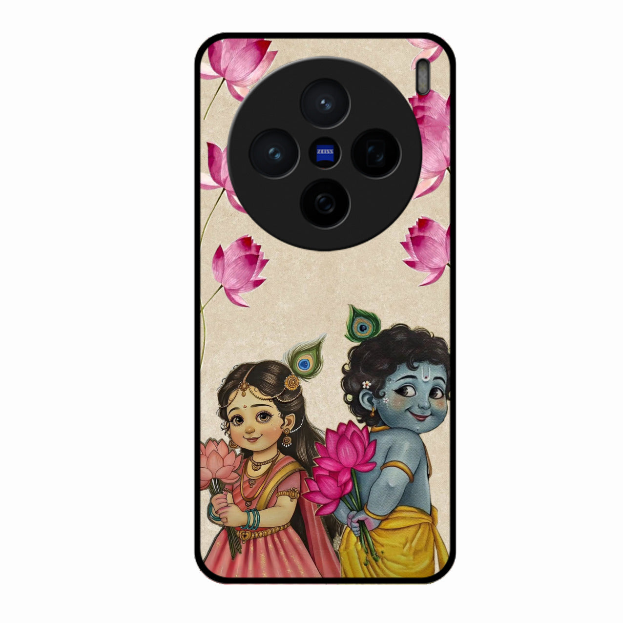 Krishna Eternal Lotus Glass Case for Vivo X200 5G