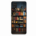 Colorful Bookshelf Art Glass Case Cover for Realme 7 Pro