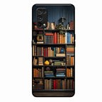Colorful Bookshelf Art Glass Case Cover for Realme 7 Pro