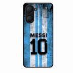 Blue Stripes Number 10 Football Glass Phone Case for Oppo K14x 5G