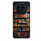 Colorful Bookshelf Art Glass Case Cover for Redmi Note 15 5G