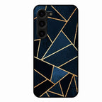 Midnight Gold Geometric Premium Glass Phone Case for Samsung Galaxy S23 Plus 5G