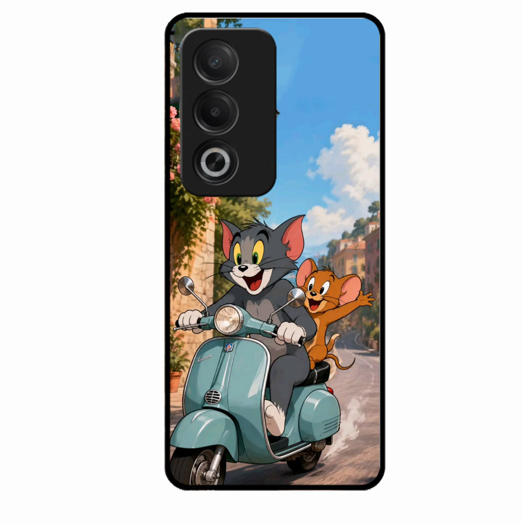 Cartoon Scooter Adventure Premium Glass Phone Case for Oppo A3 Pro 5G