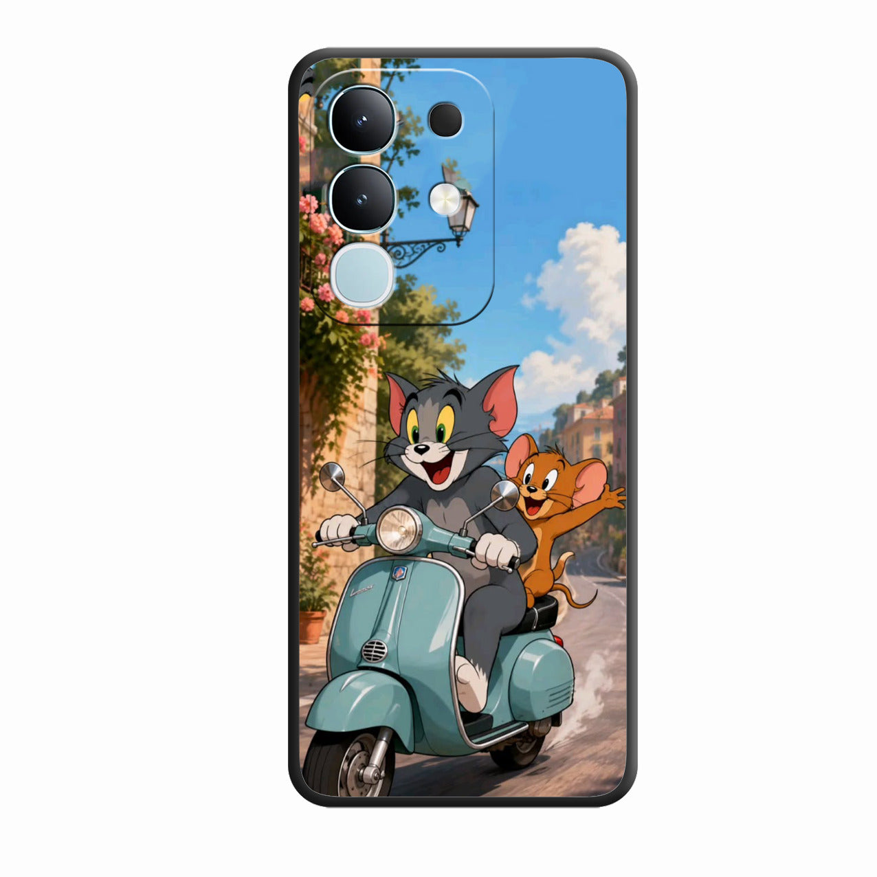 Cartoon Scooter Adventure Premium Glass Phone Case for Vivo Y31 Pro 5G