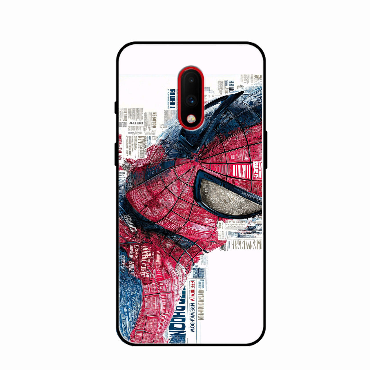 Red Blue Web Hero Glass Phone Cover for Oneplus 7