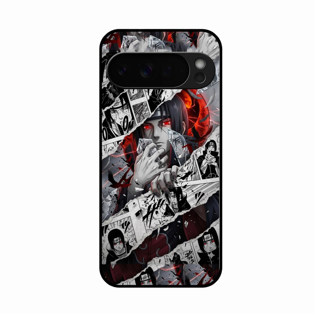 Itachi Uchiha Manga Collage Glass Phone Case for Google Pixel 10 Pro XL
