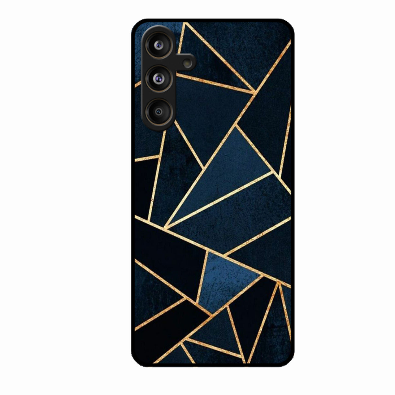 Midnight Gold Geometric Premium Glass Phone Case for Samsung Galaxy F55 5G