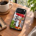 Rainy Day Cartoon Glass Phone Case