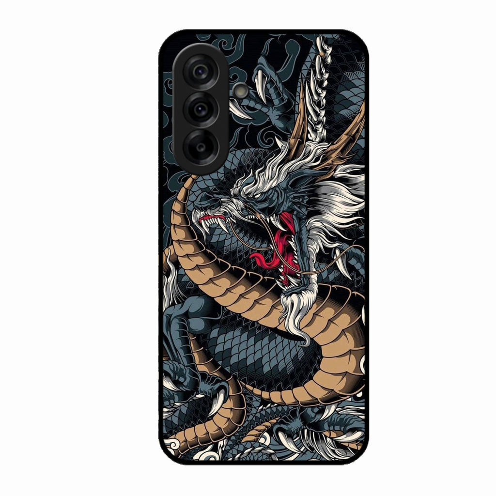 Midnight Dragon Glass Phone Case for Samsung Galaxy A36 5G